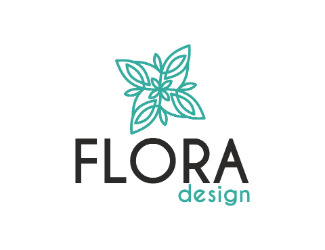 Projekt graficzny logo dla firmy online flora design